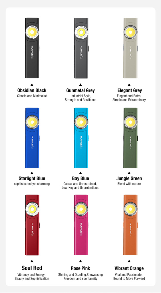 ΦΑΚΟΣ KLARUS E5 NEW COLORS