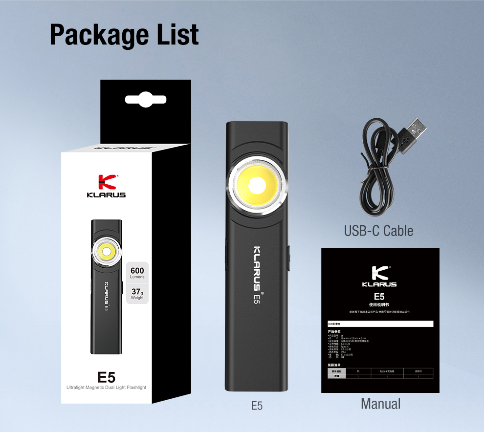 ΦΑΚΟΣ KLARUS E5 NEW COLORS