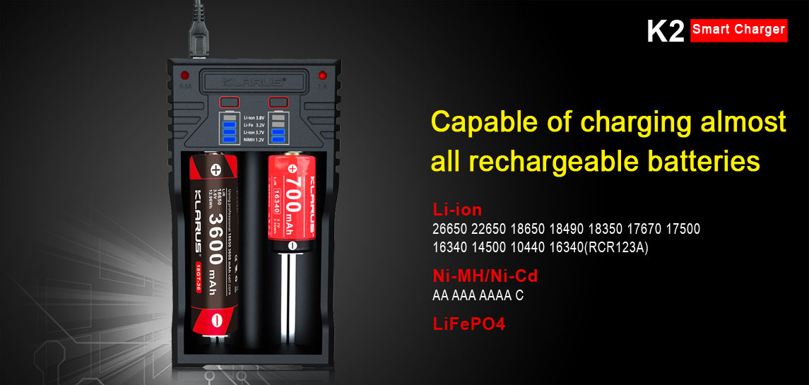 ΦΟΡΤΙΣΤΗΣ ΜΠΑΤΑΡΙΩΝ KLARUS K2