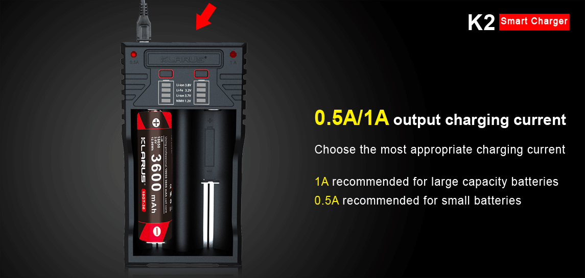 ΦΟΡΤΙΣΤΗΣ ΜΠΑΤΑΡΙΩΝ KLARUS K2